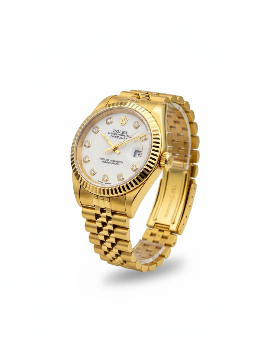 Rolex Datejust Diamants – Montre Femme Dorée & Acier