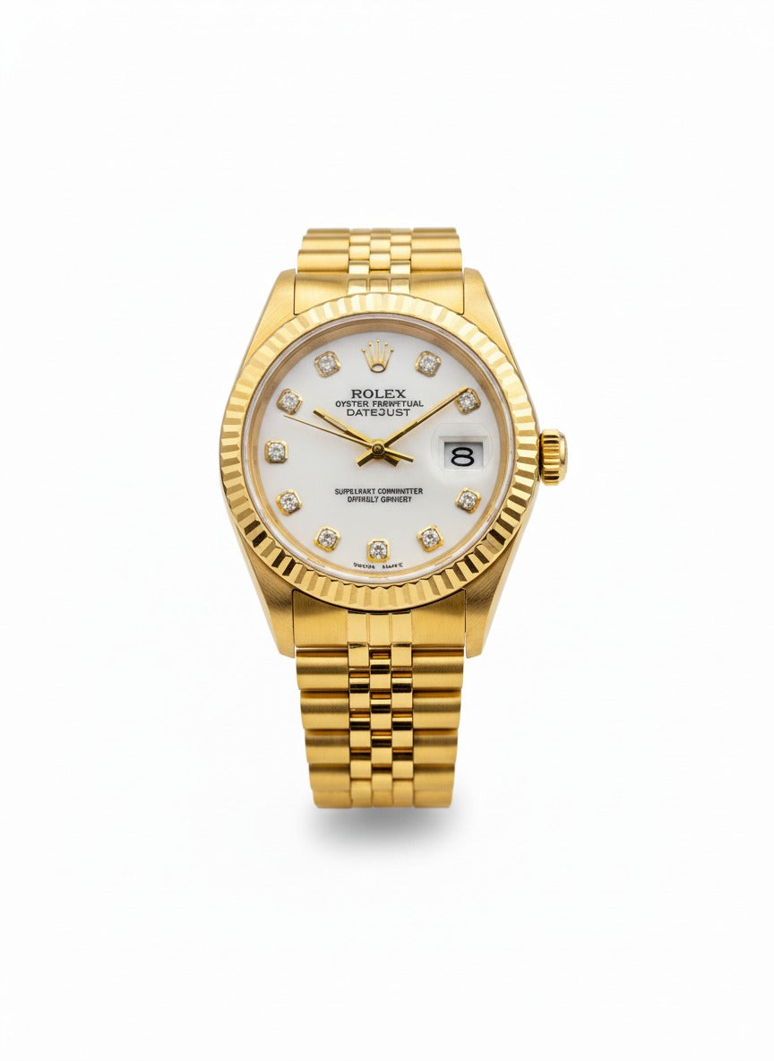 Rolex Datejust Diamants – Montre Femme Dorée & Acier