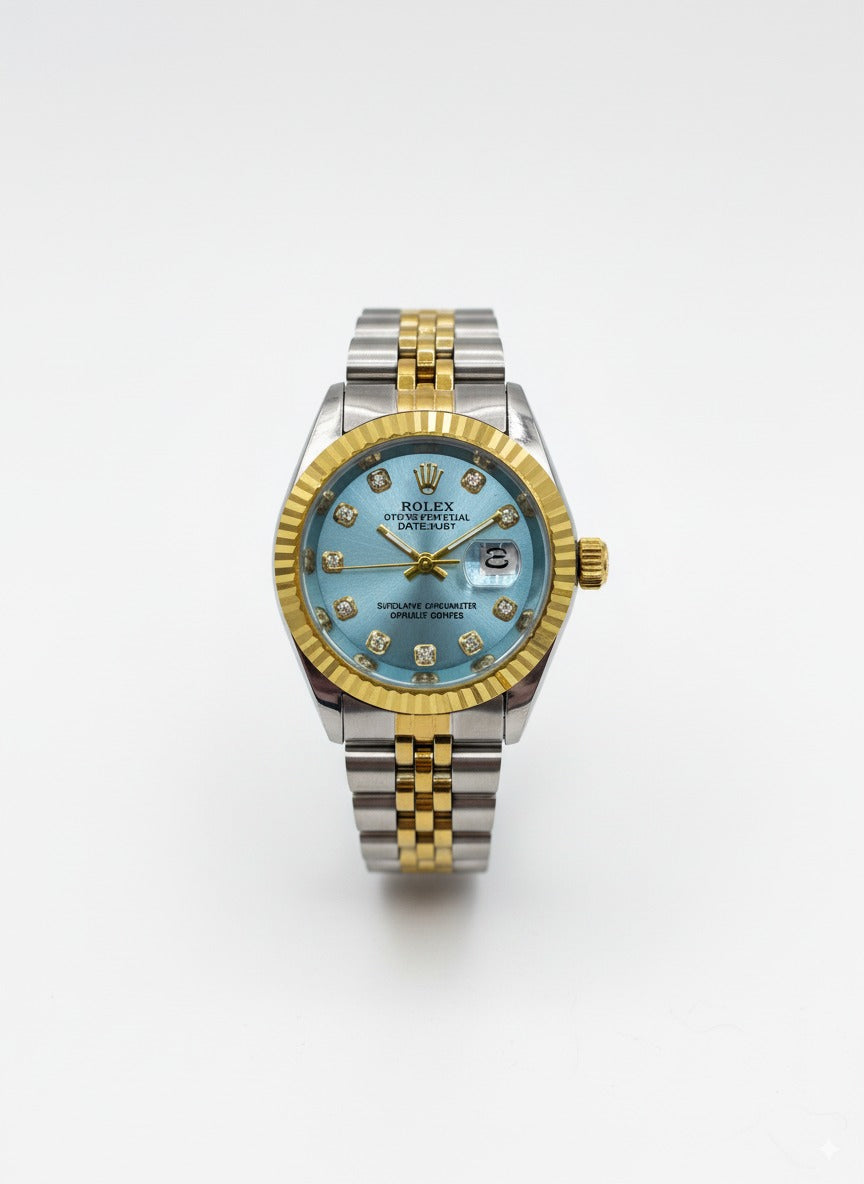 Rolex Datejust Diamants – Montre Femme Dorée & Acier